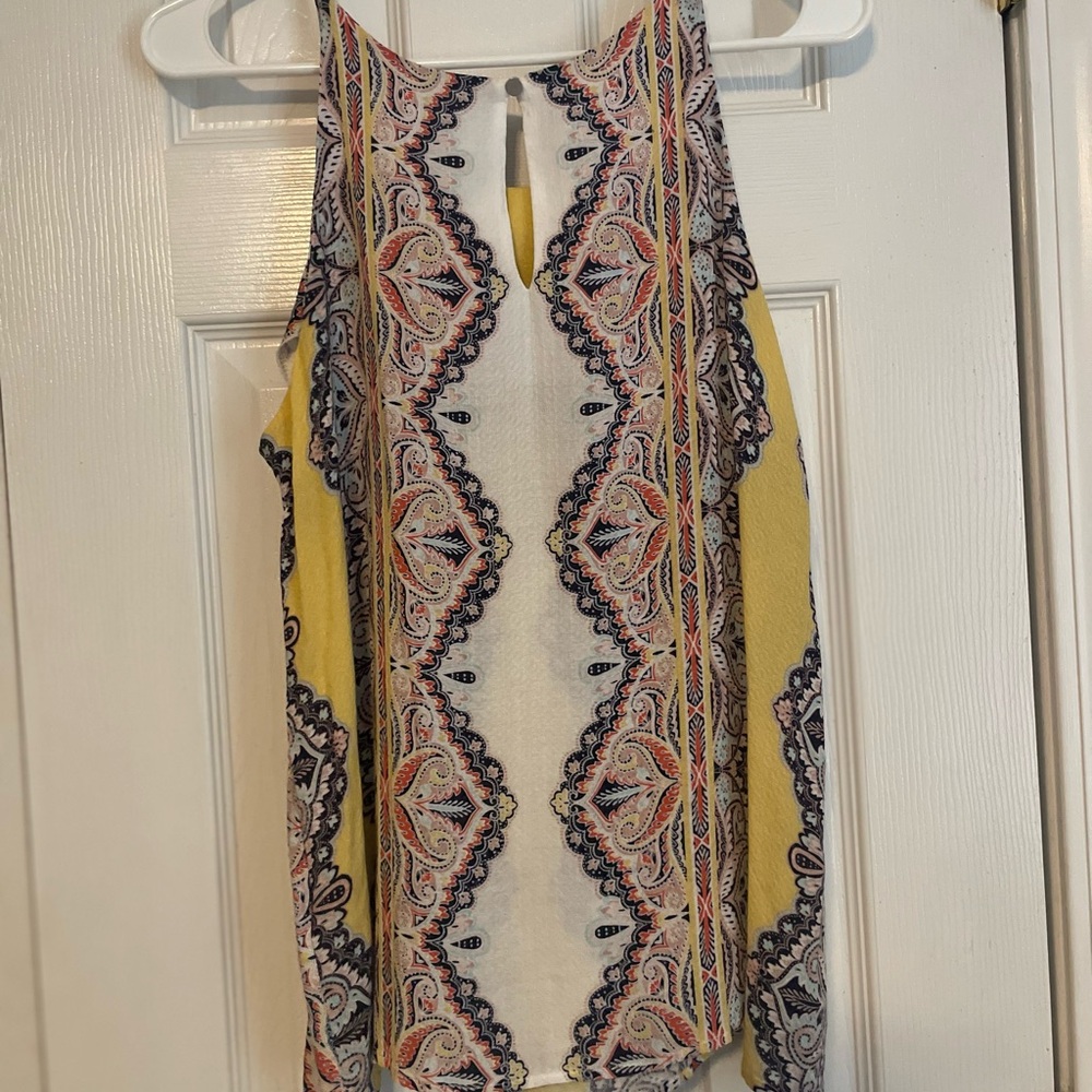 Verse Yellow Paisley Halter Camisole Top